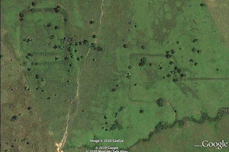Estructuras halladas en el Amazonas
