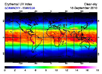 Radiaci�n UV global Septiembre 18, 2010