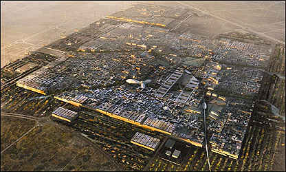 La futura ciudad de Masdar. El proyecto es apoyado por la organizaci�n conservacionista World Wildlife Fund