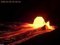 Fuente de lava del volc�n Kilauea