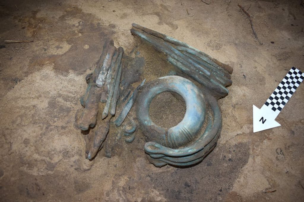 Parte del tesoro de la Edad del Hierro encontrado en Polonia. Foto: M. Gólczyński