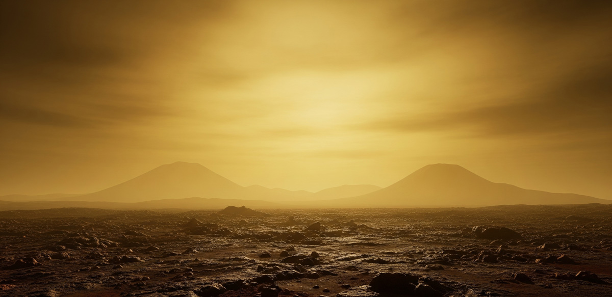 Atmósfera de Venus. Imagen: IA / Prompt: Danny Ayala Hinojosa