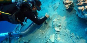 Cerámicas encontradas en un hundimiento. Foto: Ministerio de Cultura y Turismo de Turquía