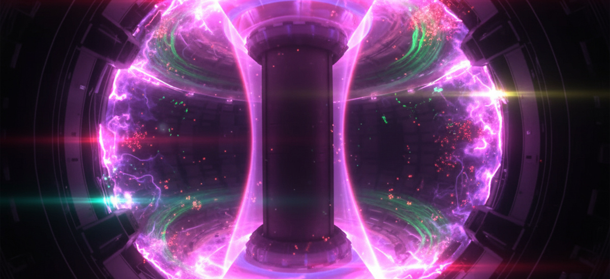 Reactor de plasma tokamak. Interpretación de IA / prompt: Danny Ayala Hinojosa