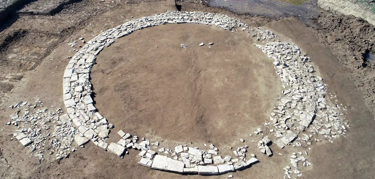 Círculo de piedra descubierto en Baviera. Foto: Oficina Estatal de Baviera para la Preservación de Monumentos