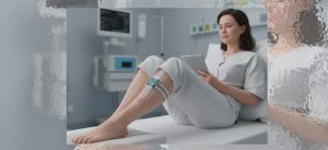 Probable evolución de un dispositivo NMES. Imagen: IA / prompt: Danny Ayala Hinojosa