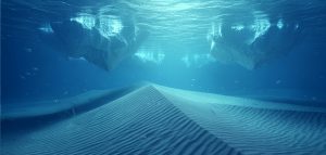 Extrañas formaciones bajo la Antártida. Imagen: IA