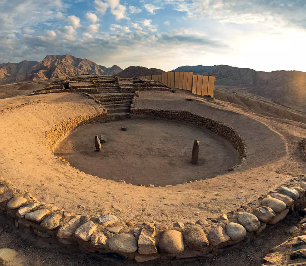 Plaza circular en donde se habrían realizado ceremonias. Foto: Ministerio de Cultura de Perú