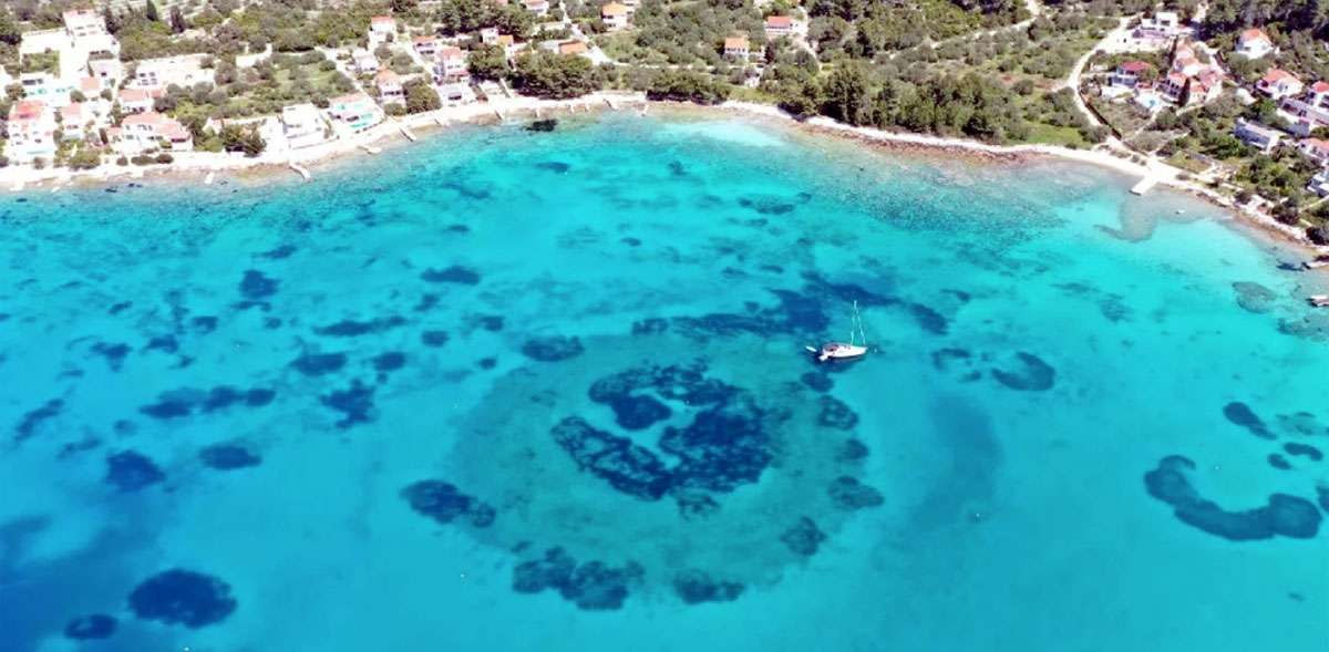 Aldea sumergida en Croacia. Foto: Universidad de Zadar