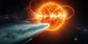 cometa-3I-ATLAS, representación por IA.