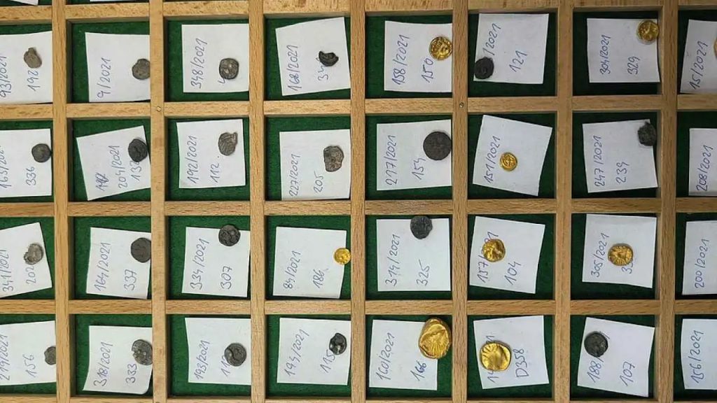 Monedas de Bohemia descubiertas. Imagen: Museo y Galería de la Región Norte de Pilsen
