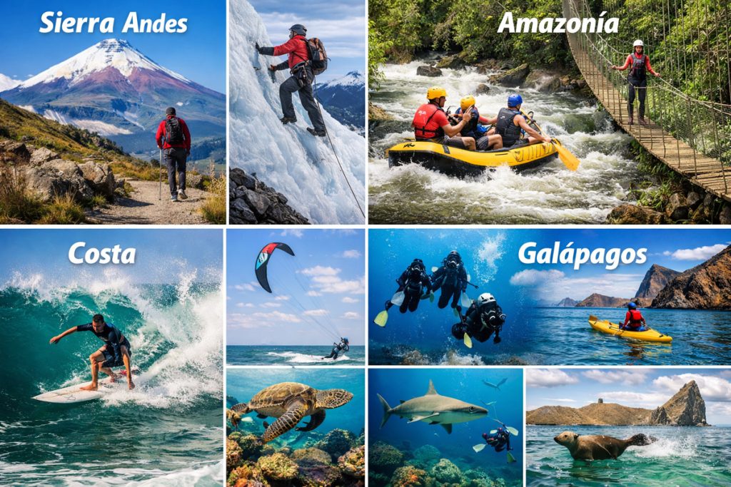 Opciones de turismo de aventura en-Ecuador