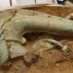 Carnyx hallado en Norfolk. Imagen: Norfolk Museums Service