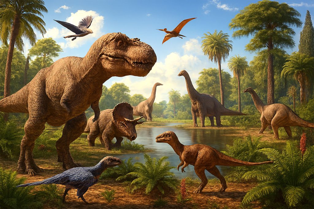 Paisaje del periodo Cretácico