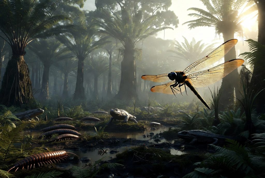 Paisaje del periodo Carbonífero