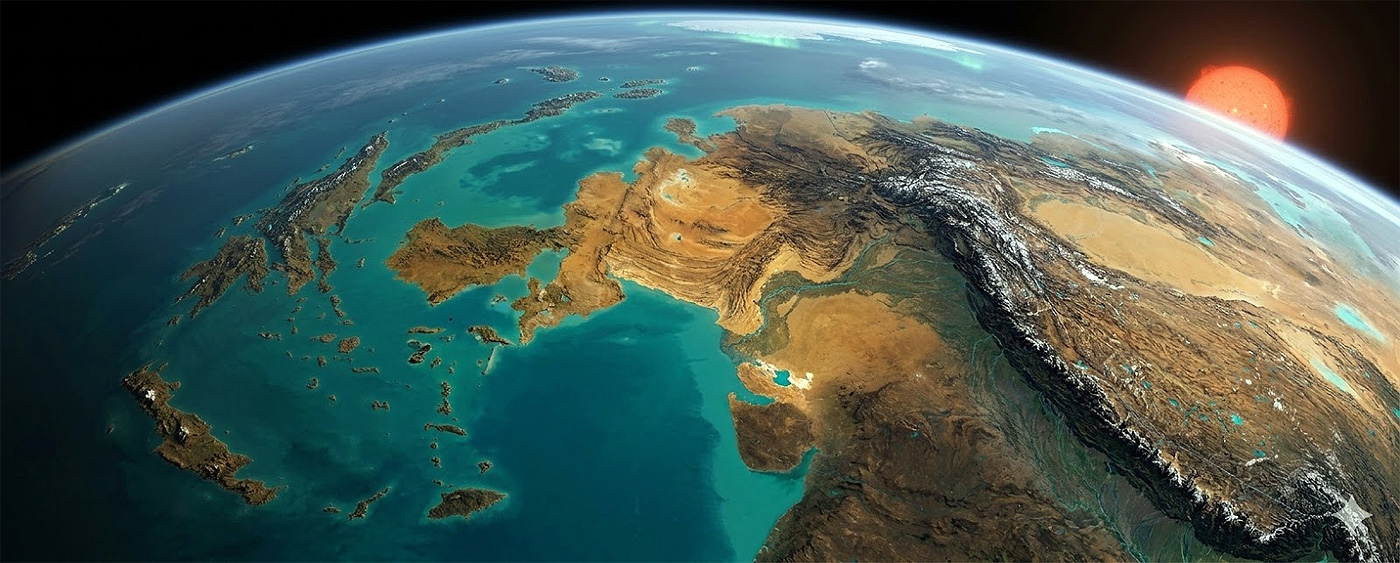 Una posibilidad imaginada dl planeta TOI-715-b. Imagen: IA / prompt: Danny Ayala Hinojosa